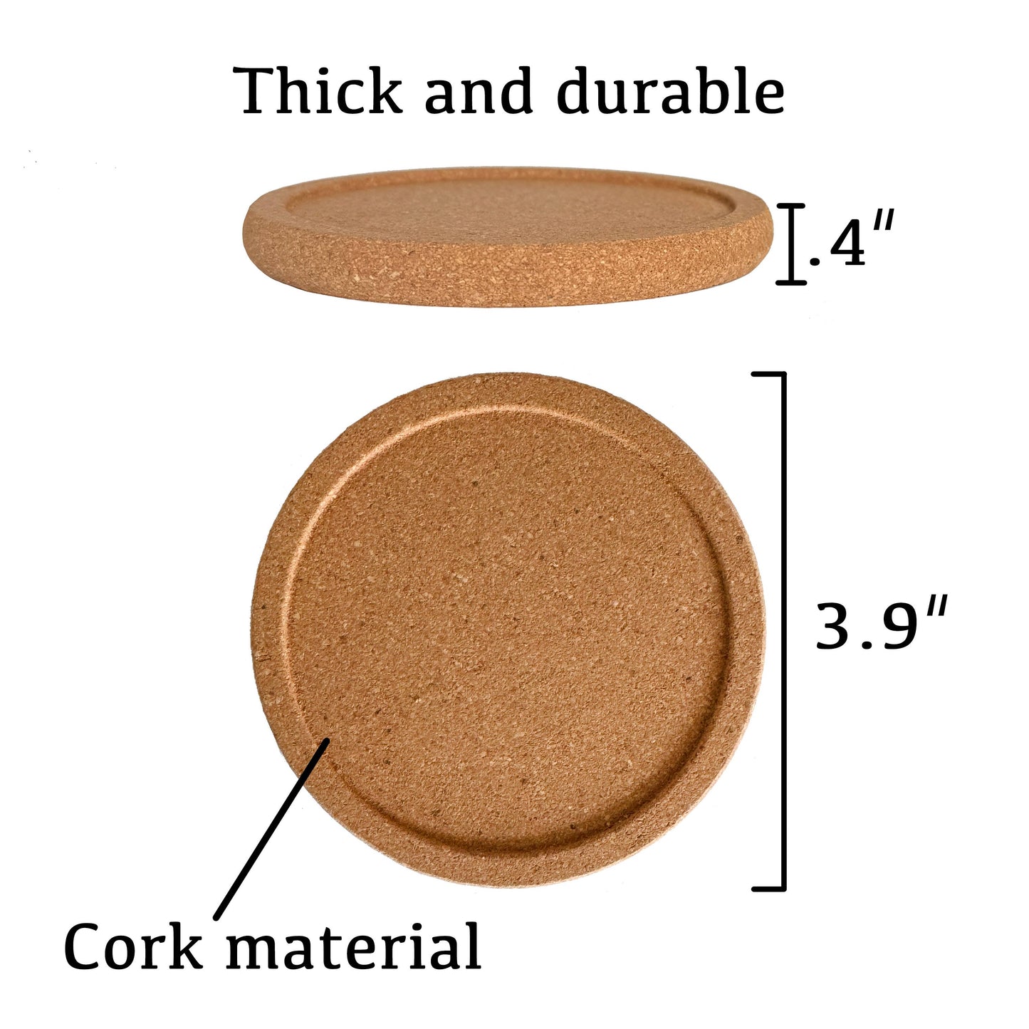 Jackalope Engraved Cork Coaster