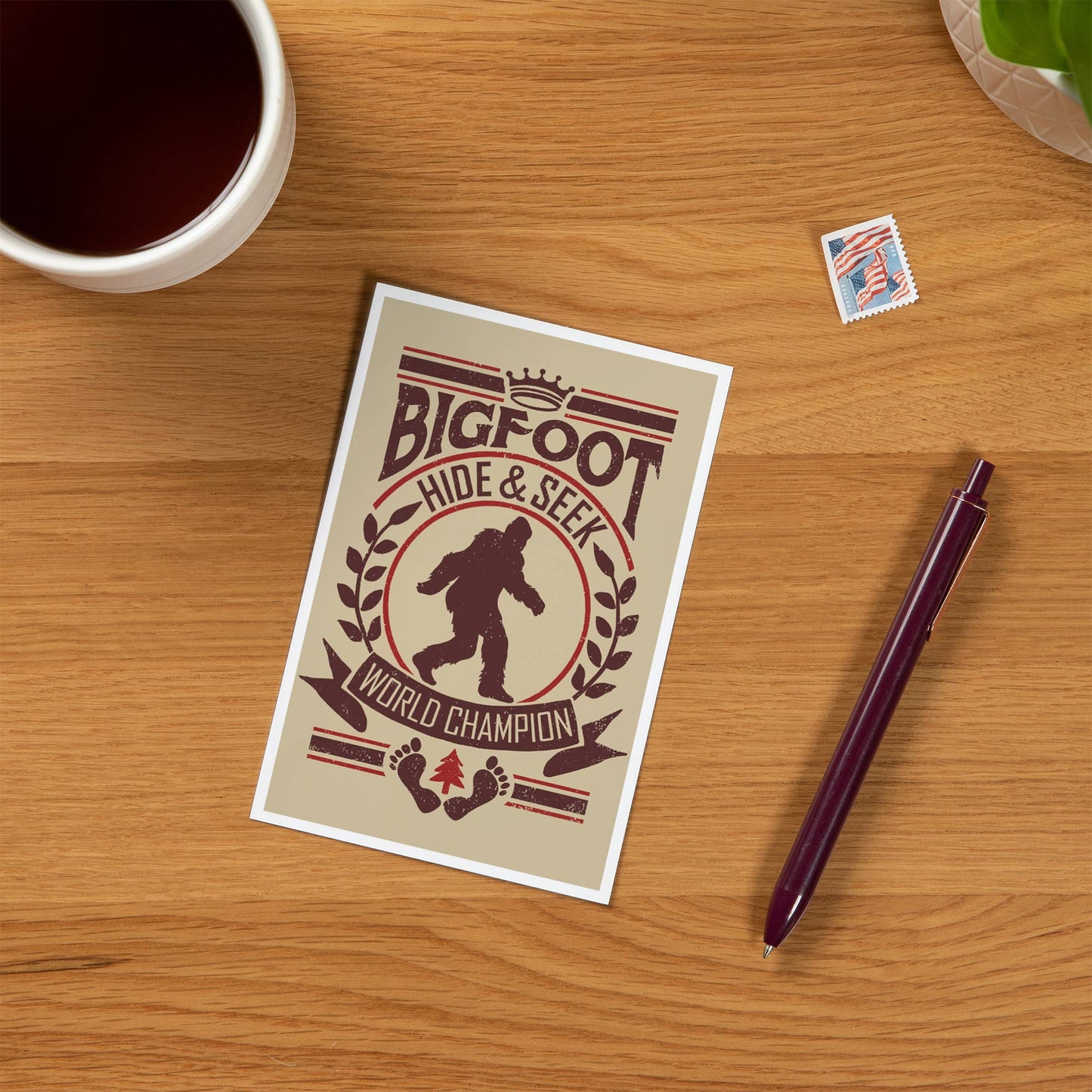 Bigfoot Hide and Seek World Champion Postcard