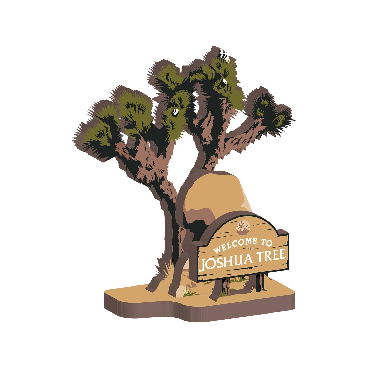 Joshua Tree National Park 3D Wood Puzzle Diorama