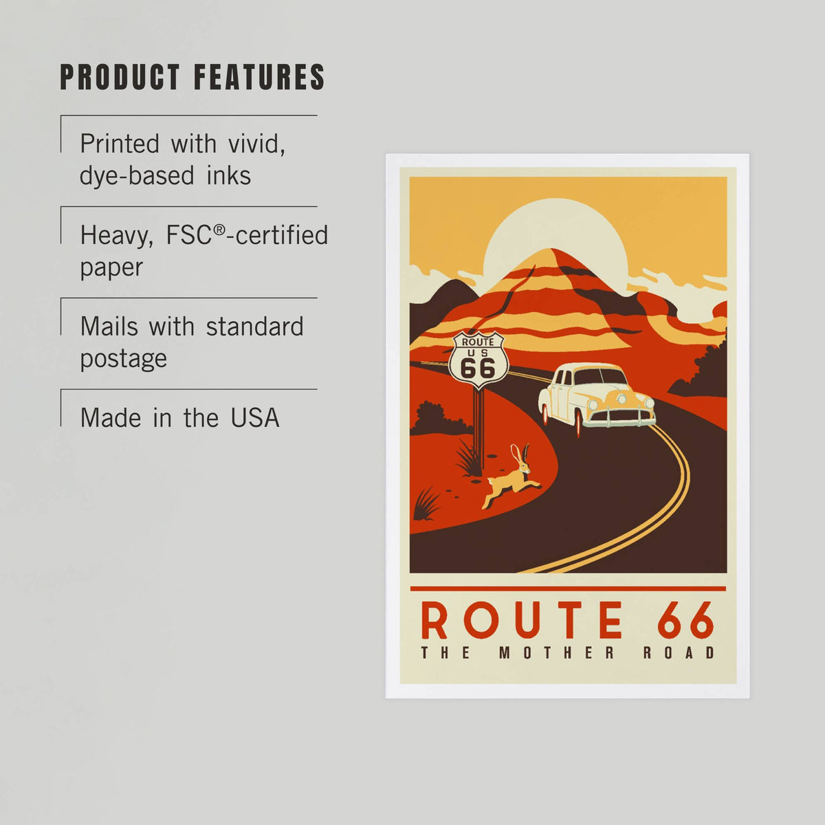 Route 66 The Mother Road Postcard