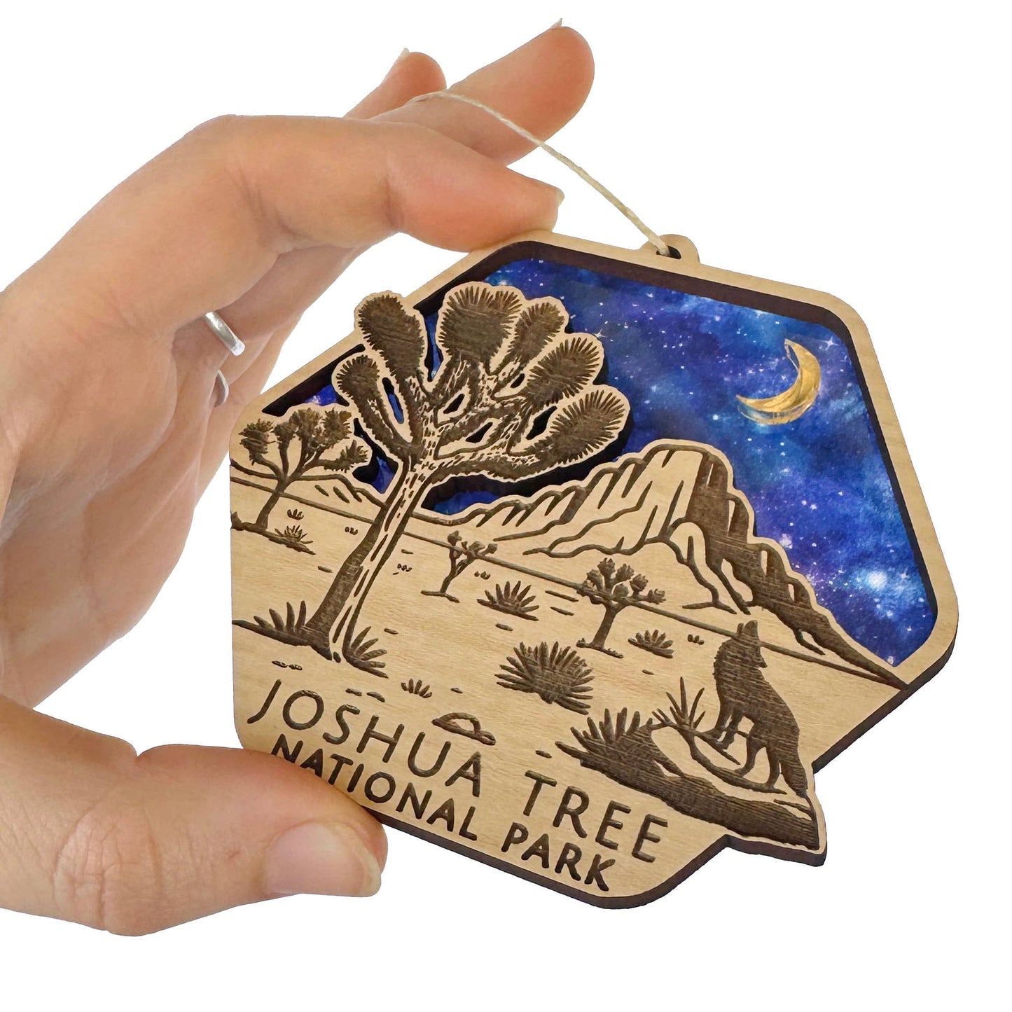 Joshua Tree National Park Night Sky Wood Ornament