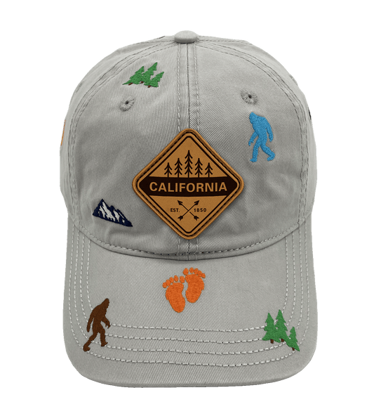 California Bigfoot Adventure Baseball Cap
