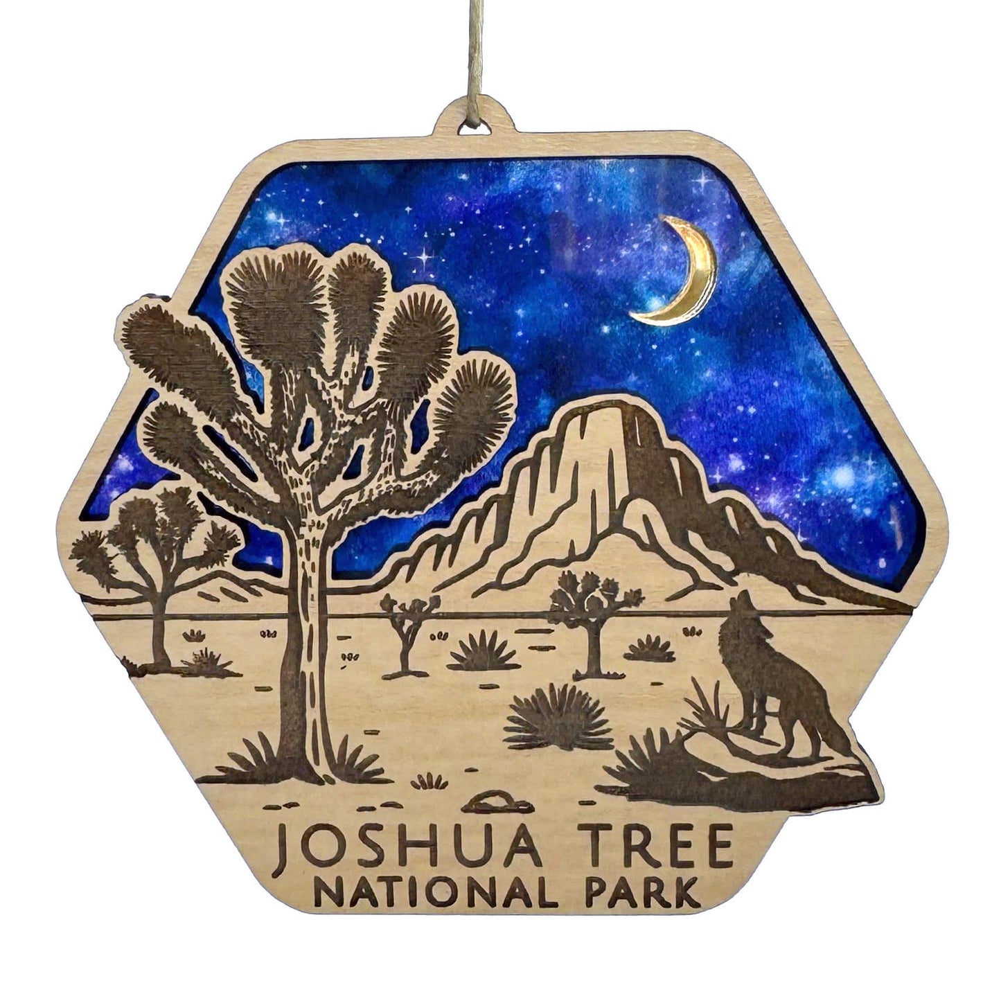 Joshua Tree National Park Night Sky Wood Ornament