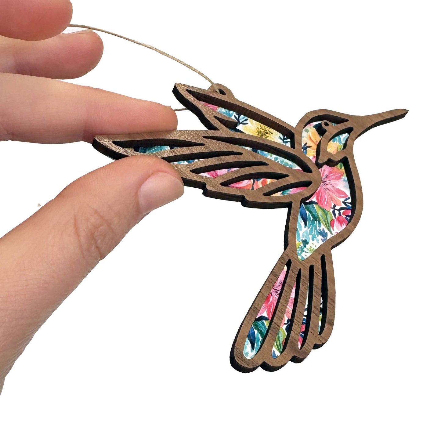 Floral Hummingbird Ornament