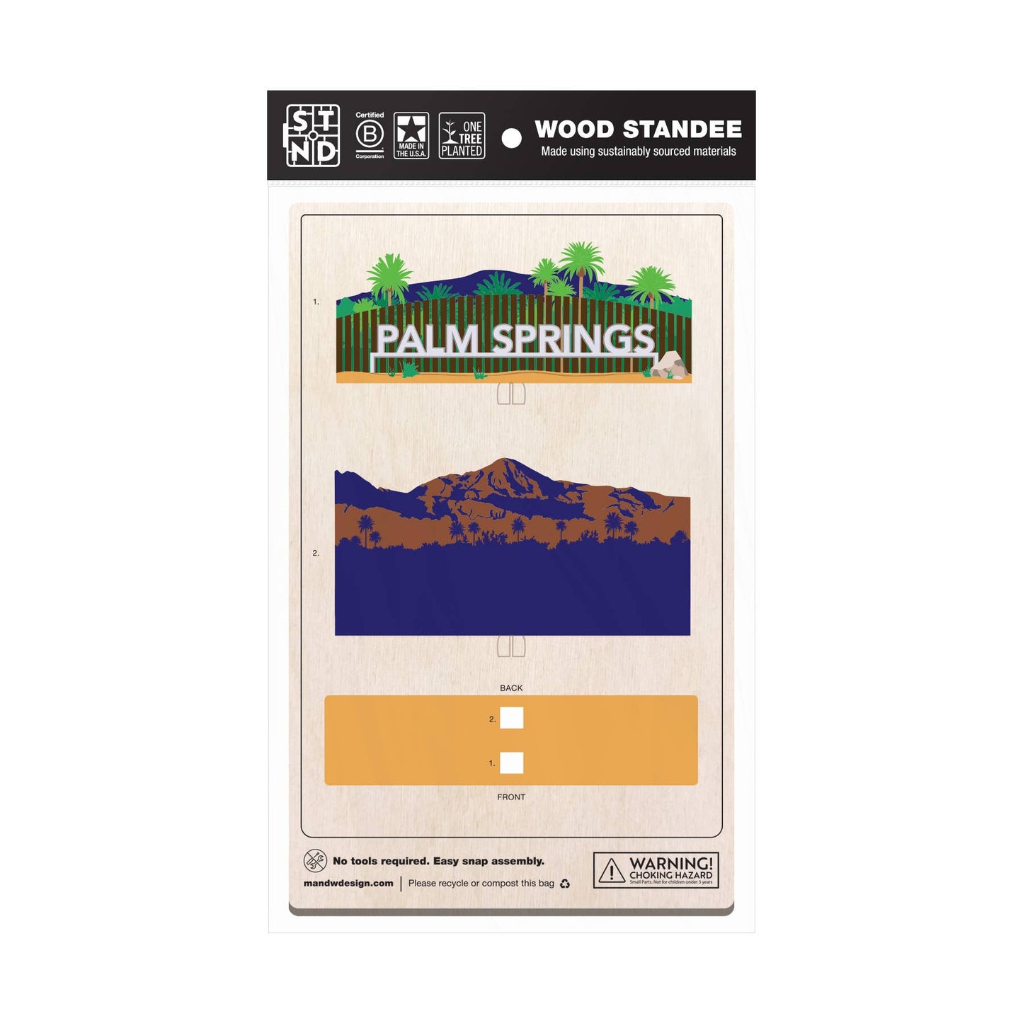 Palm Springs Signage 3D Wood Puzzle Diorama