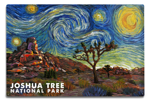 Joshua Tree National Park Starry Night Metal Sign