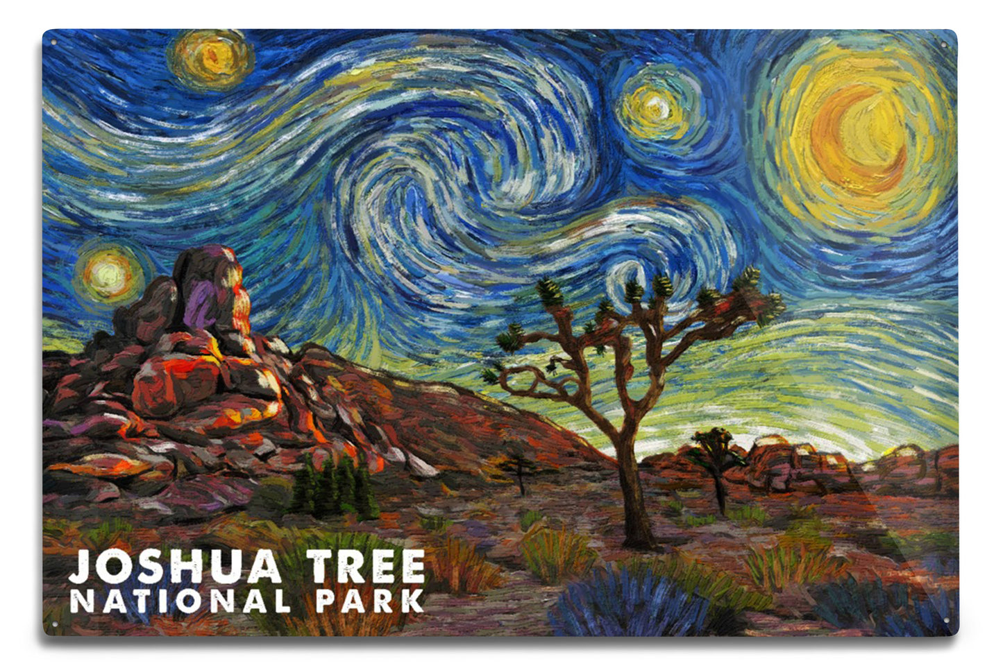 Joshua Tree National Park Starry Night Metal Sign