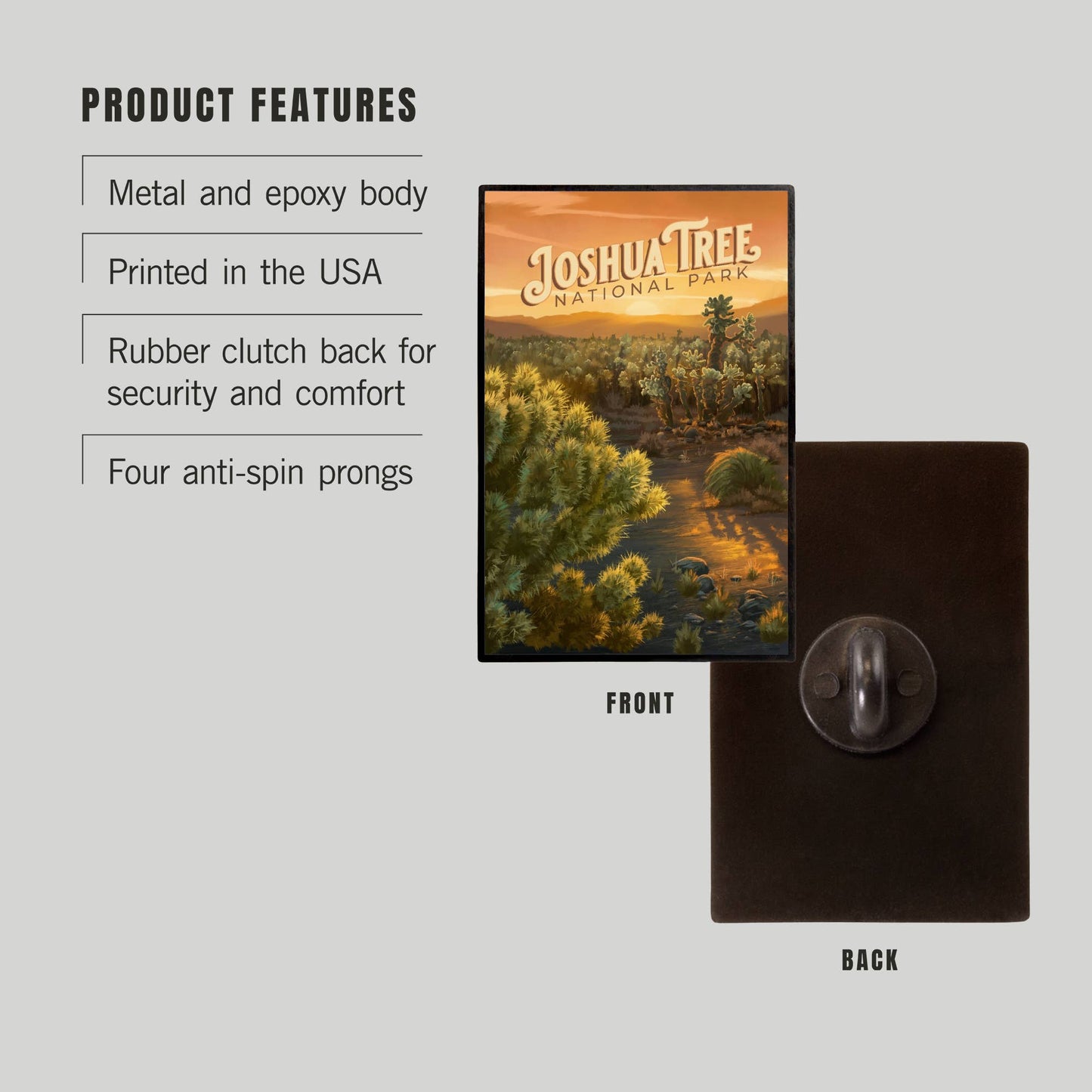Joshua Tree National Park Cholla Lapel Pin