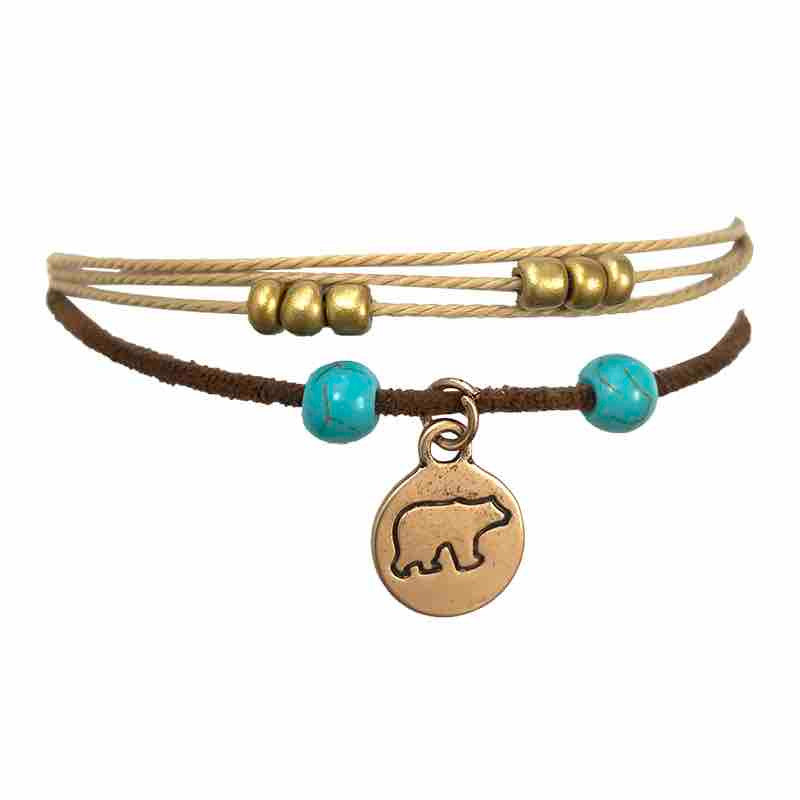 Bear Leather Bracelet