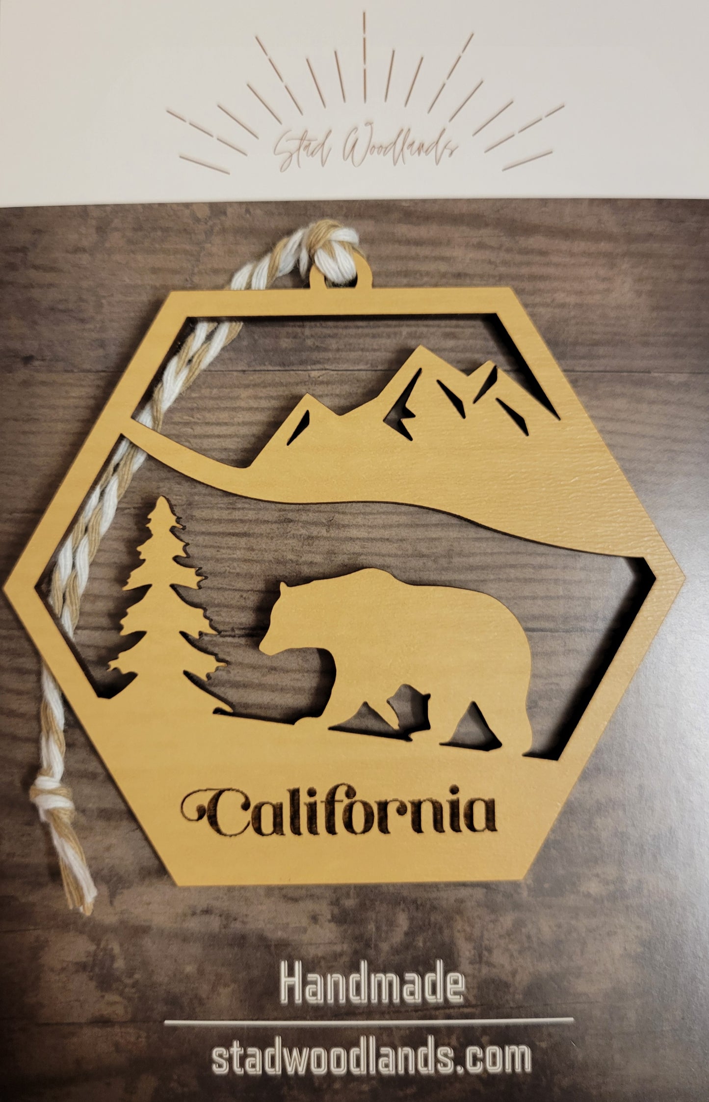 California Bear Ornament