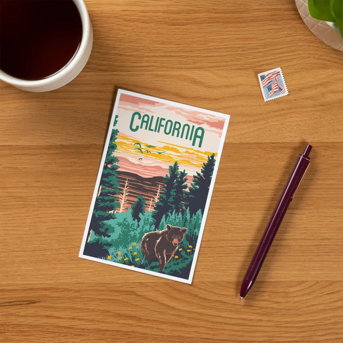 California Explorer Bear Postcard