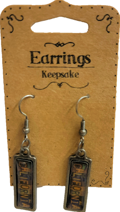 California License Plate Earrings