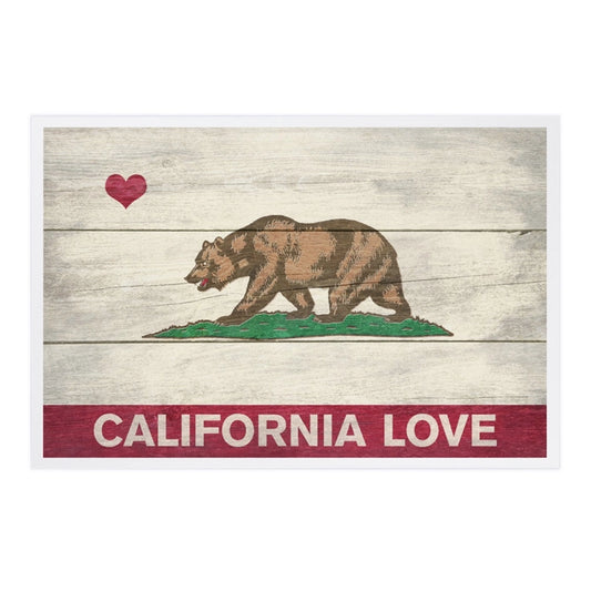 California Love State Flag Postcard