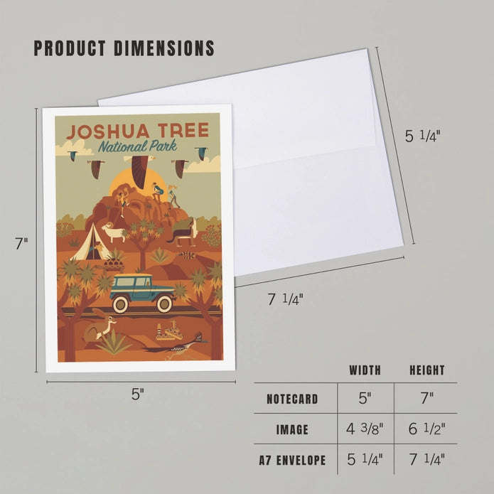 Joshua Tree CA Geometric Notecard