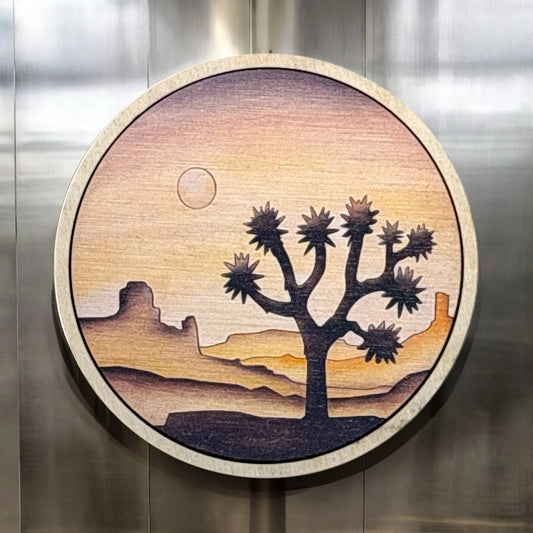 Joshua Tree Desert Wood Magnet