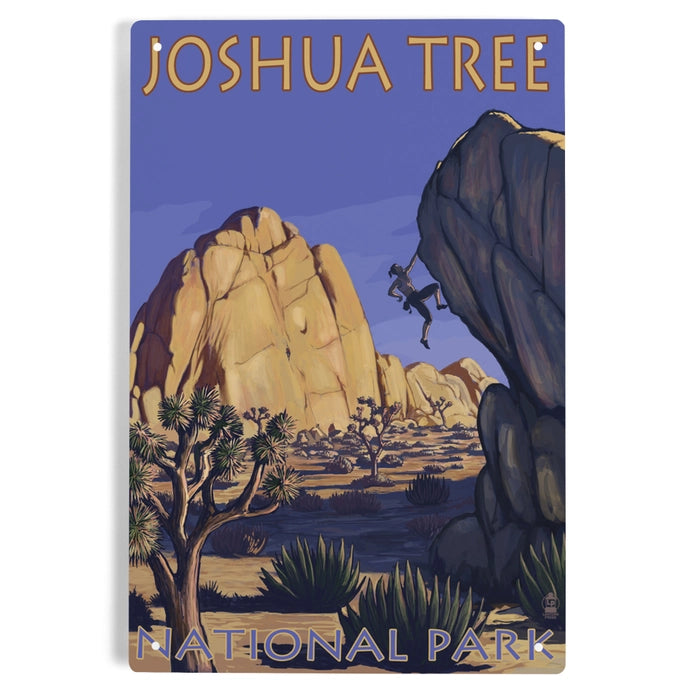 Joshua Tree National Park Rock Climber Metal Sign