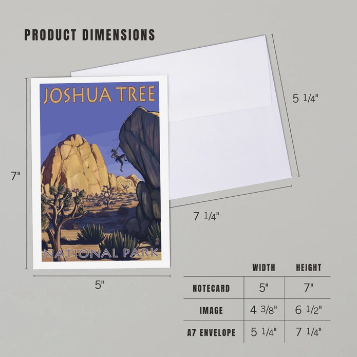 Joshua Tree National Park Rock Climber Notecard