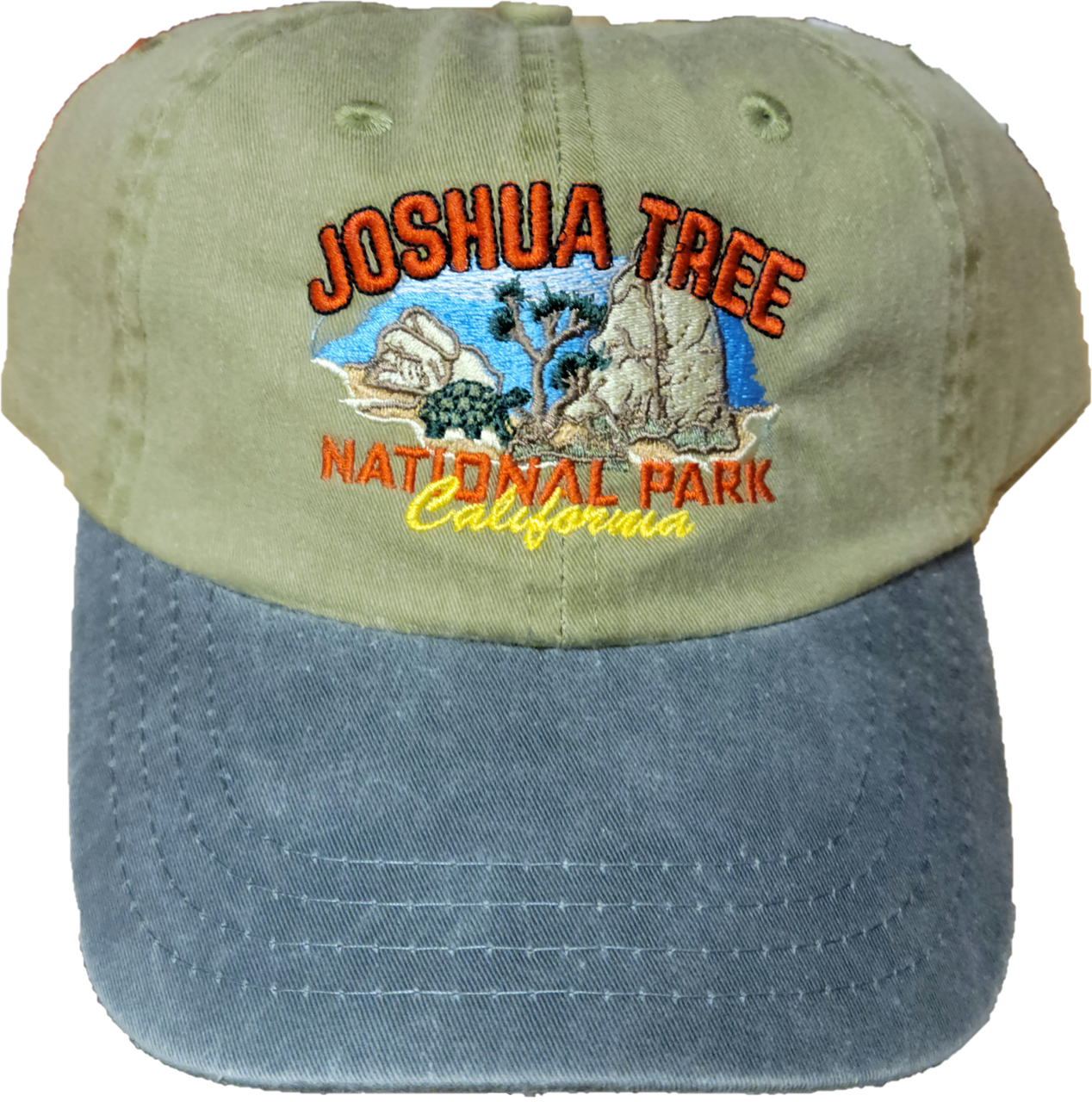 Joshua Tree Full Color Embroidered Hat Gray and Khaki