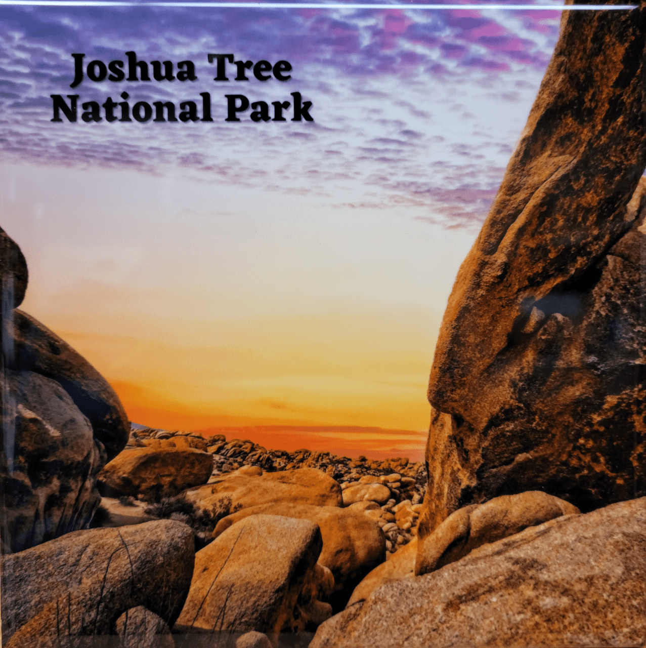 Joshua Tree Purple Sky Rocks Glazed Ceramic Tile