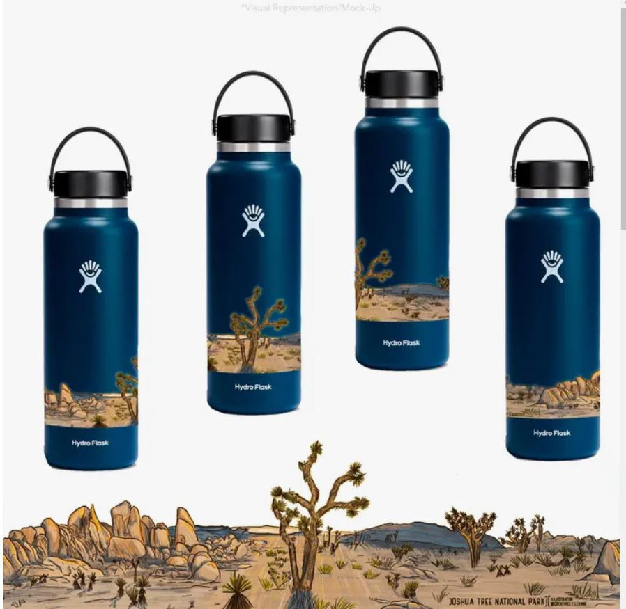 Joshua Tree Wrap Sticker on Water Bottle