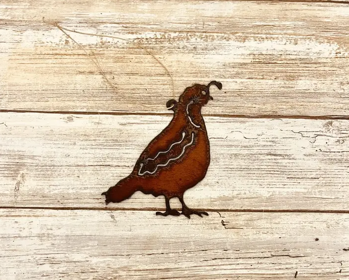 Metal Quail Ornament