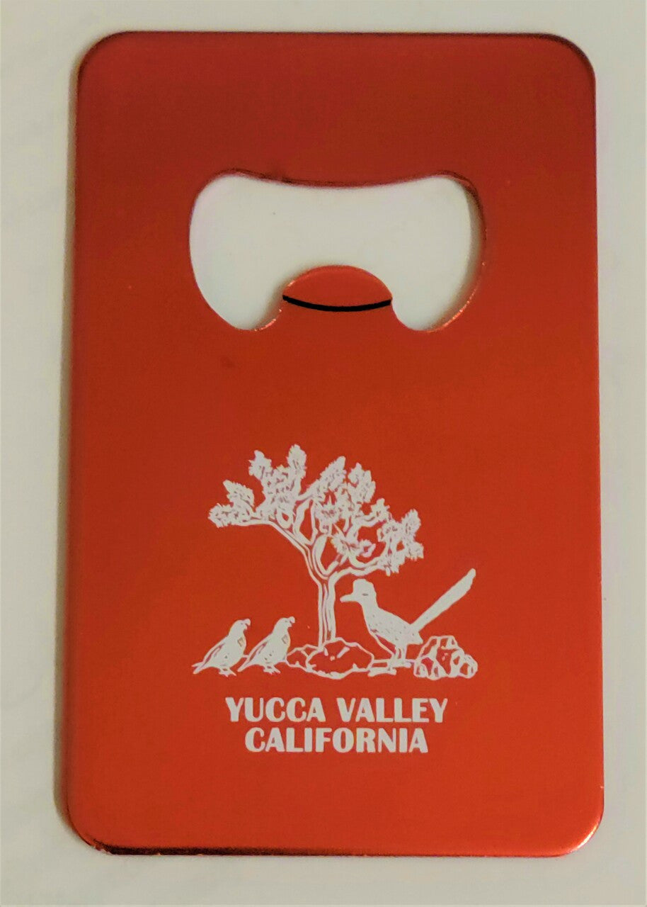 Yucca Valley Red Bottle Opener Magnet