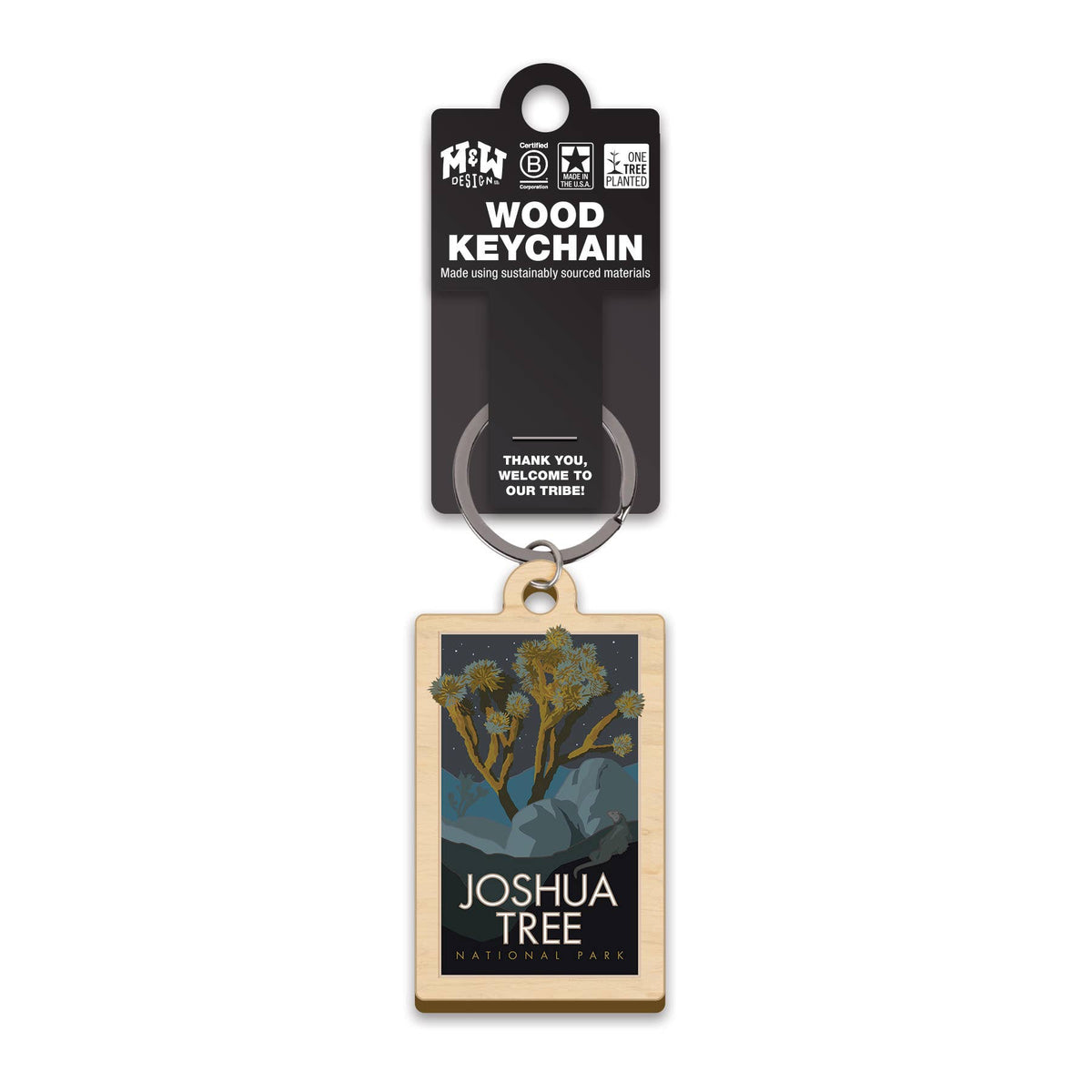Joshua Tree National Park Wood Keychain