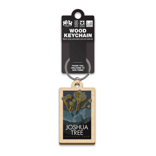 Joshua Tree National Park Wood Keychain