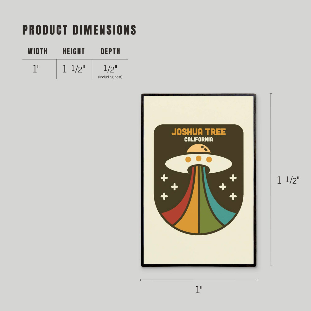 Joshua Tree California Vector UFO Lapel Pin