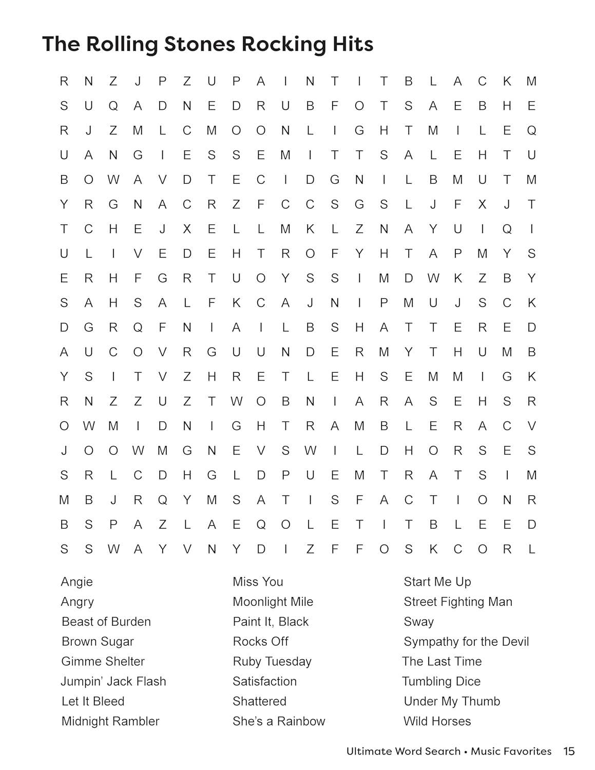 Ultimate Word Search Music Favorites
