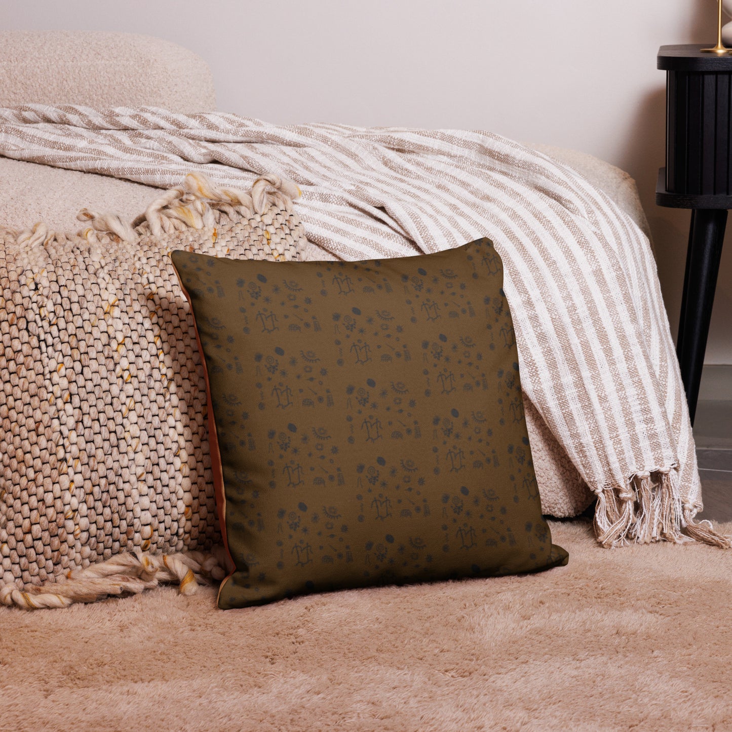 Petroglyphs of Joshua Tree Premium Pillow (in 3 sizes)