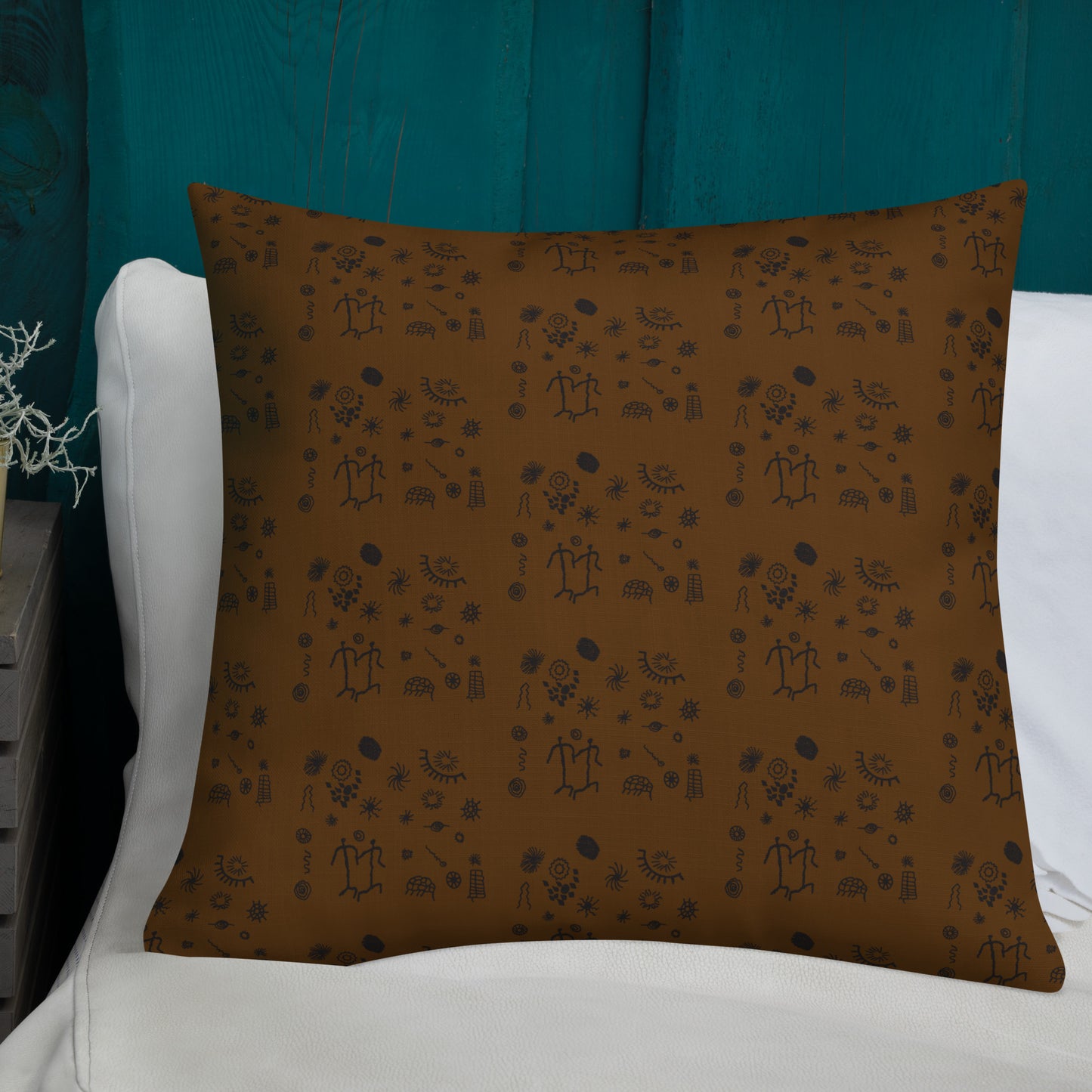 Petroglyphs of Joshua Tree Premium Pillow (in 3 sizes)