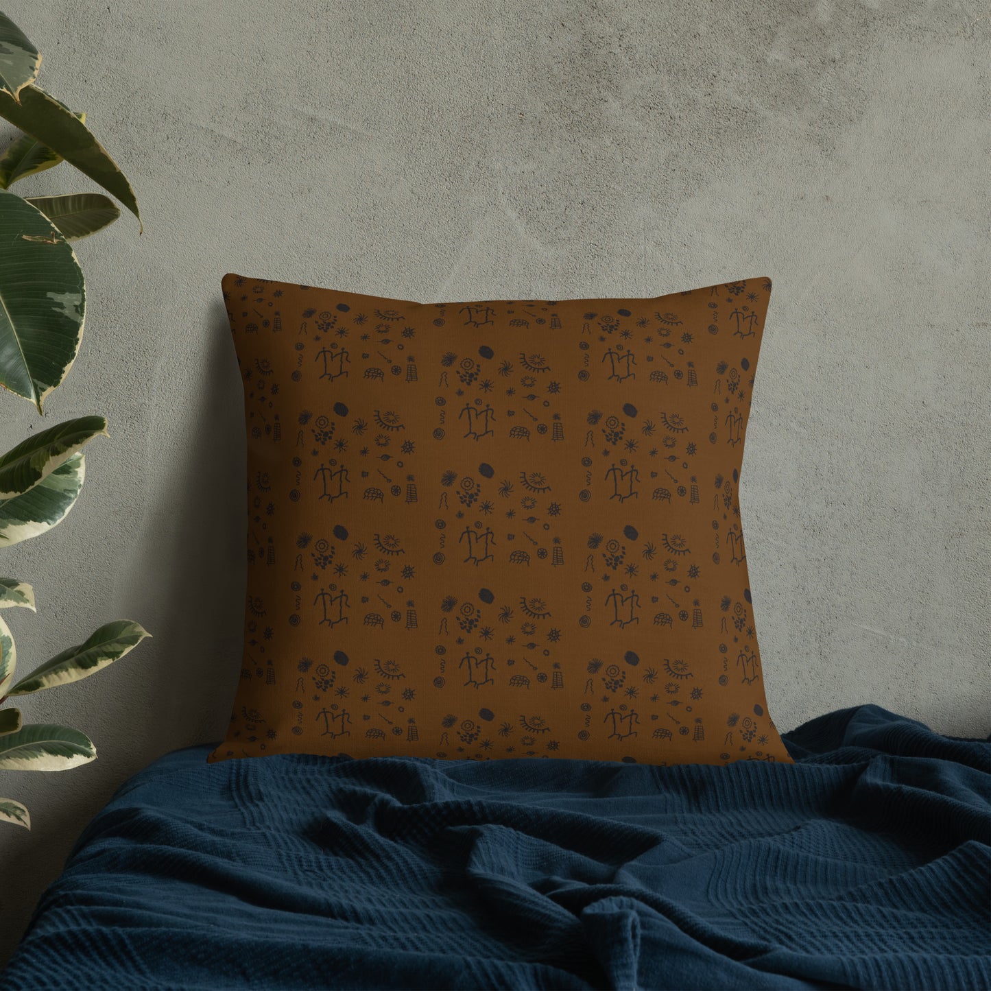 Petroglyphs of Joshua Tree Premium Pillow (in 3 sizes)