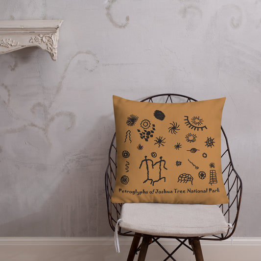 Petroglyphs of Joshua Tree Premium Pillow (in 3 sizes)