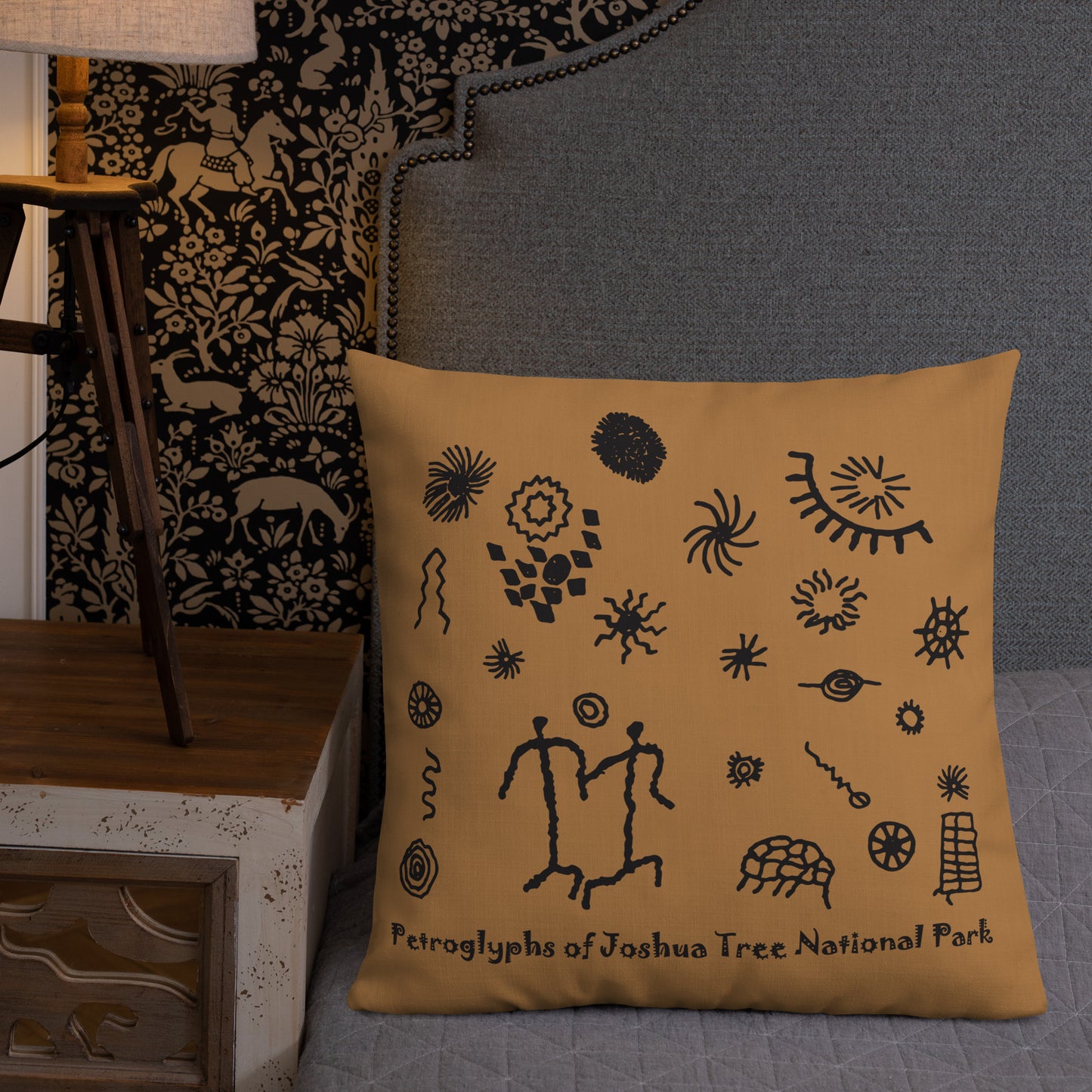 Petroglyphs of Joshua Tree Premium Pillow (in 3 sizes)