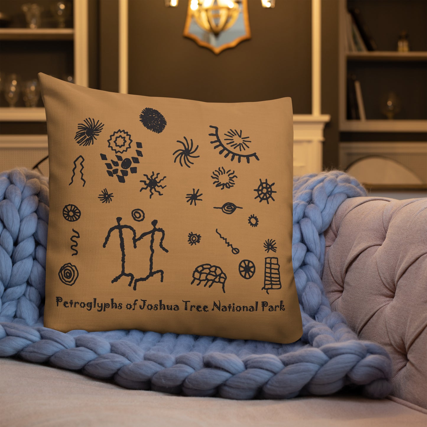 Petroglyphs of Joshua Tree Premium Pillow (in 3 sizes)