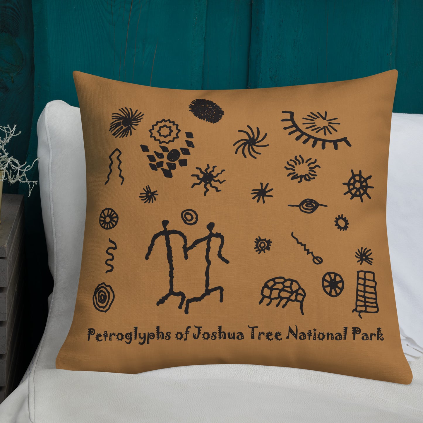 Petroglyphs of Joshua Tree Premium Pillow (in 3 sizes)