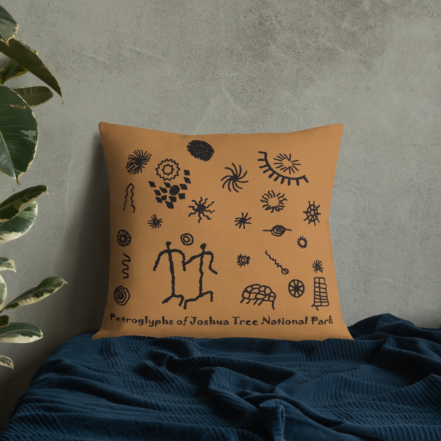 Petroglyphs of Joshua Tree Premium Pillow (in 3 sizes)