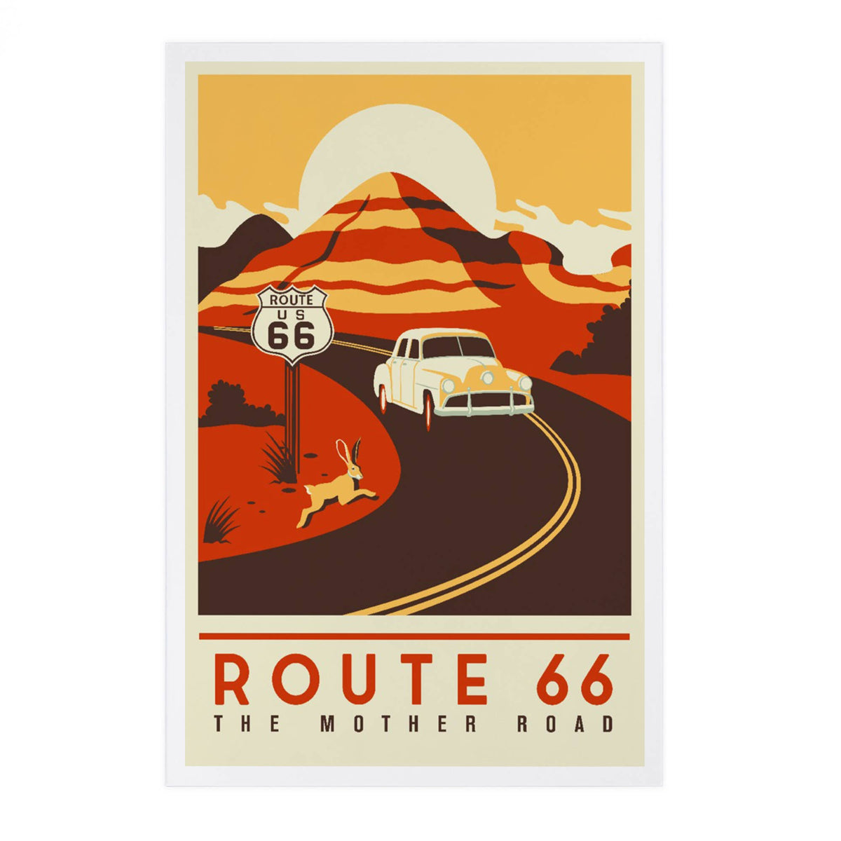Route 66 The Mother Road Postcard