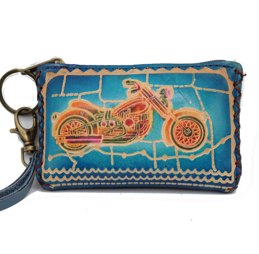 Handmade Leather Route 66 Coin Purse