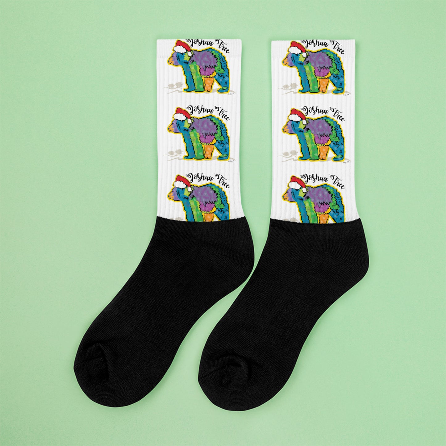 California Bear Holiday Socks (Large Pattern)