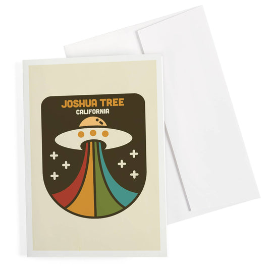 Joshua Tree California Vector UFO Notecard
