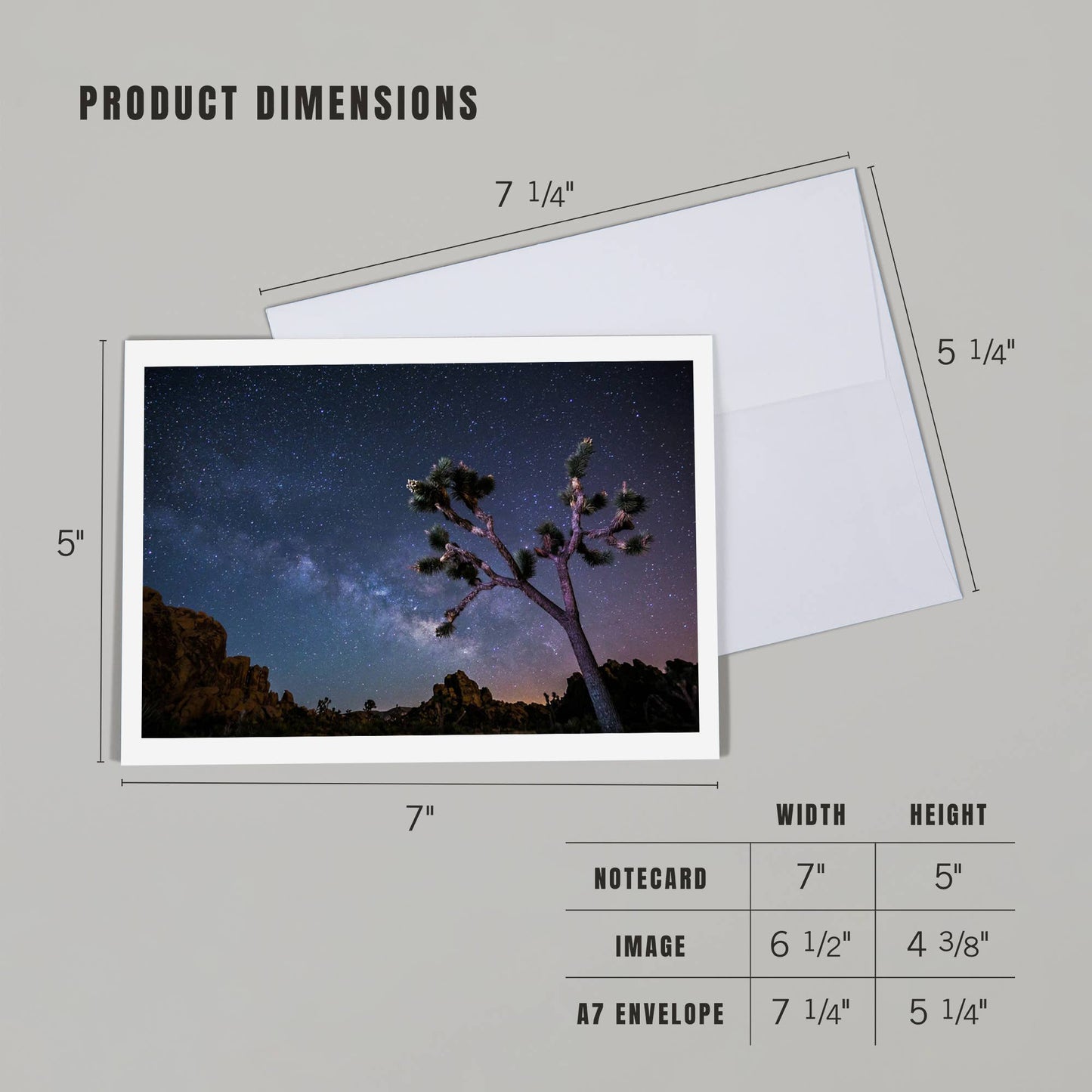Joshua Tree Milky Way Notecard