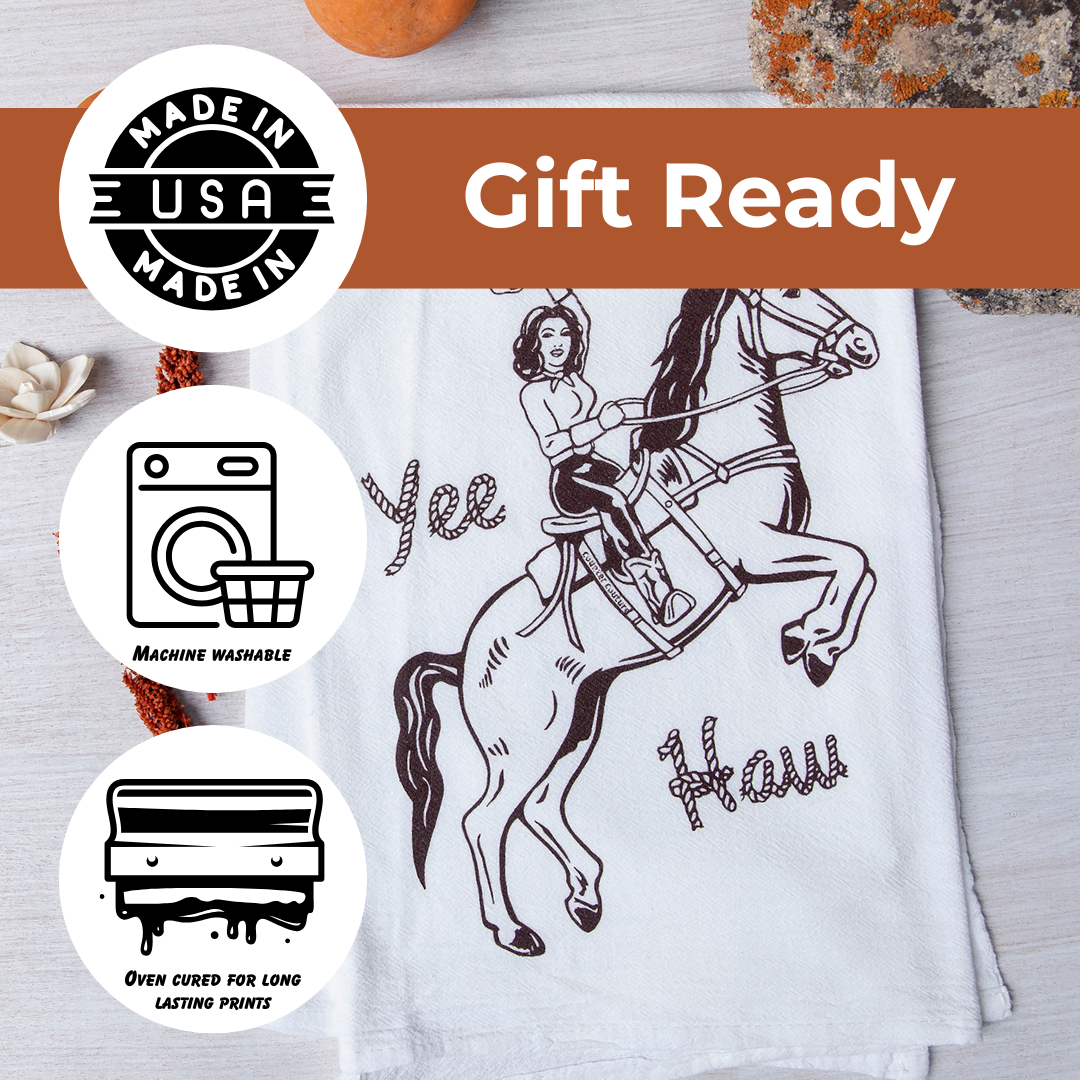 Yucca Valley California Roadrunner Tea Towel