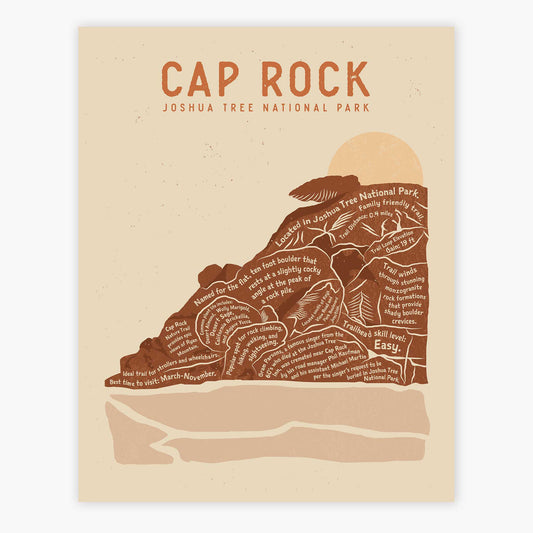 Cap Rock, Joshua Tree California, 11x14 Print