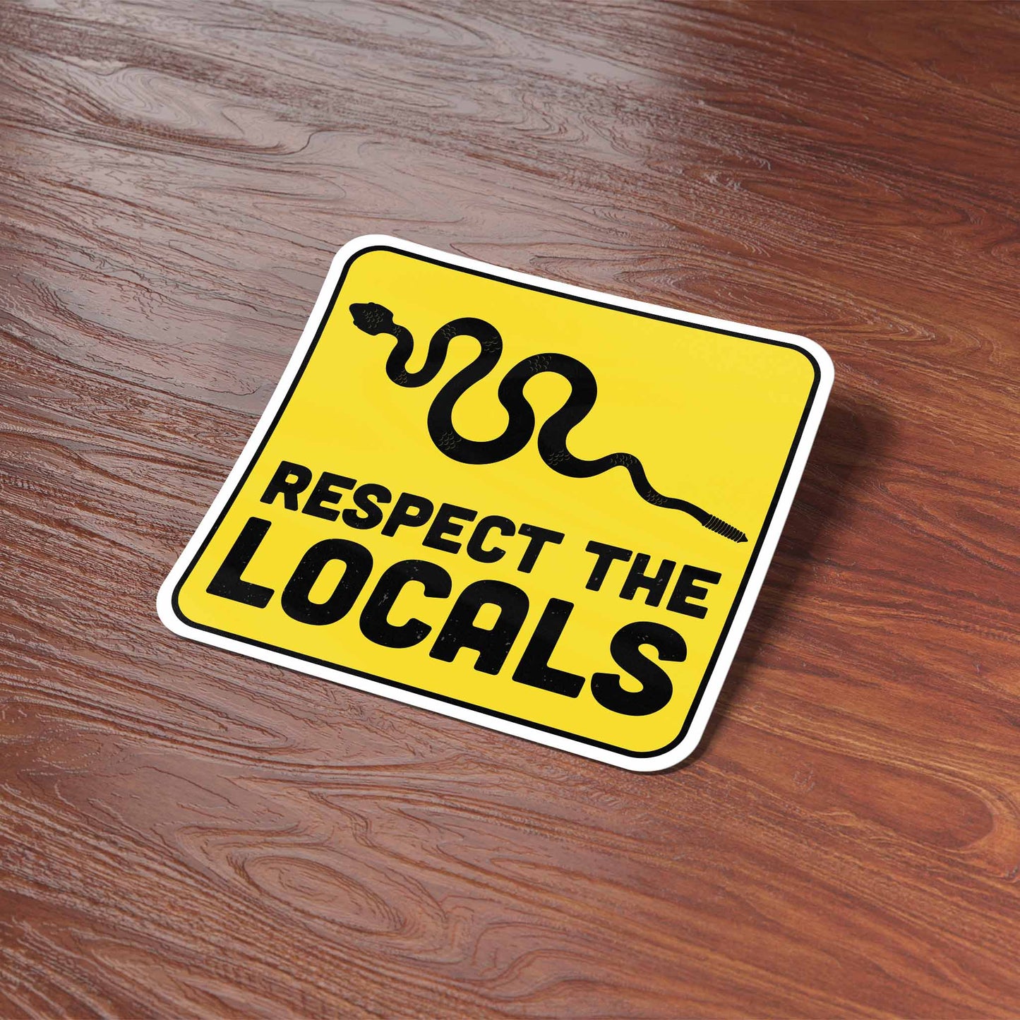 Respect the Locals Rattlesnake Sticker