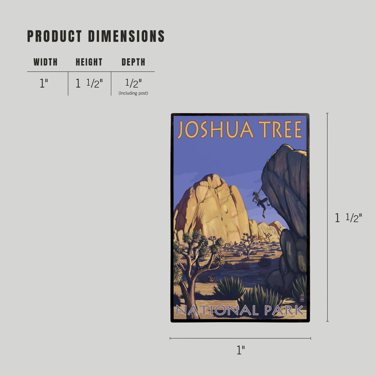 Joshua Tree National Park Rock Climber Lapel Pin