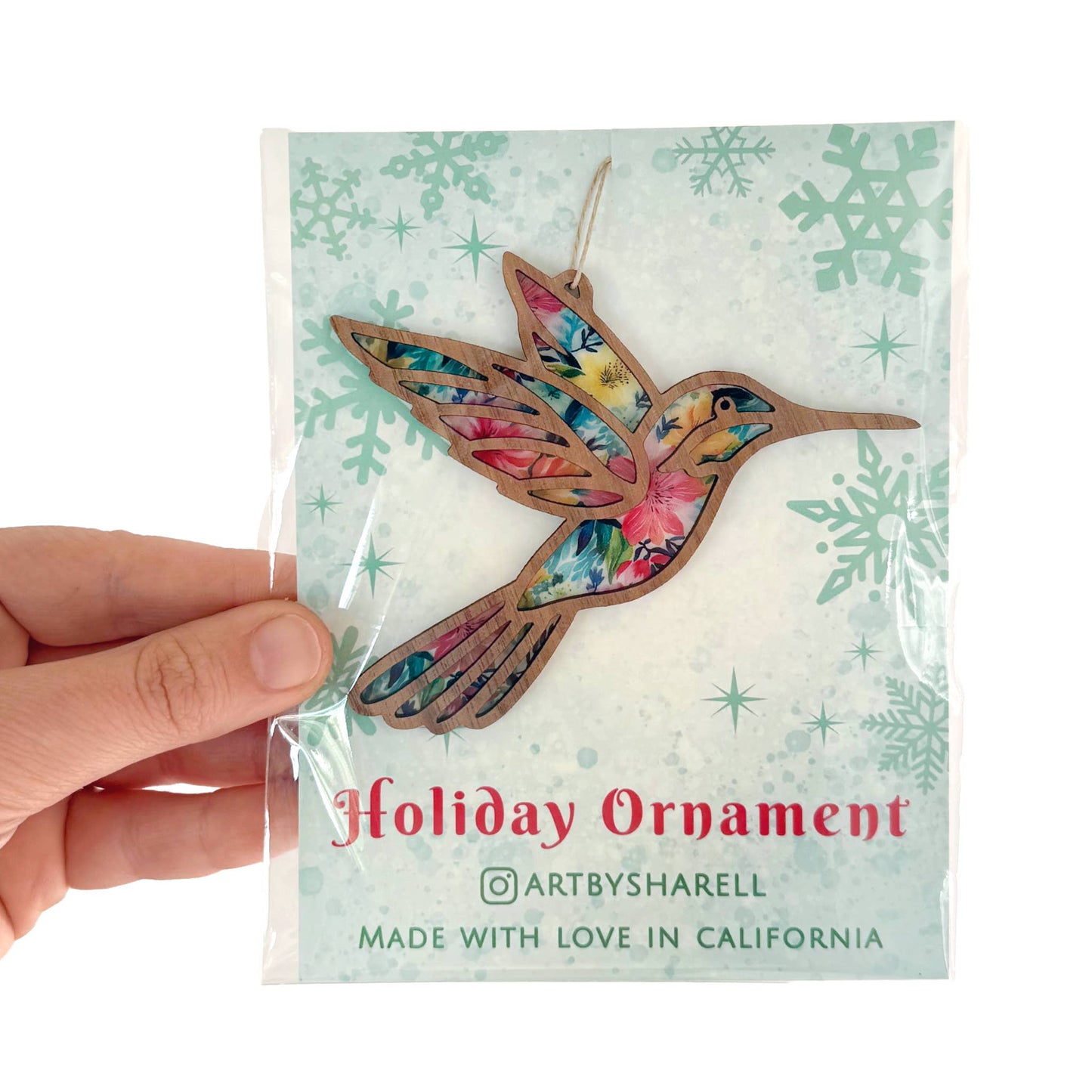 Floral Hummingbird Ornament