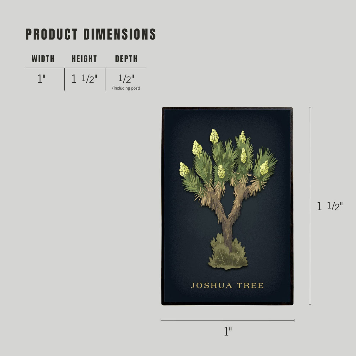 Joshua Tree Vintage Flora Lapel Pin Black