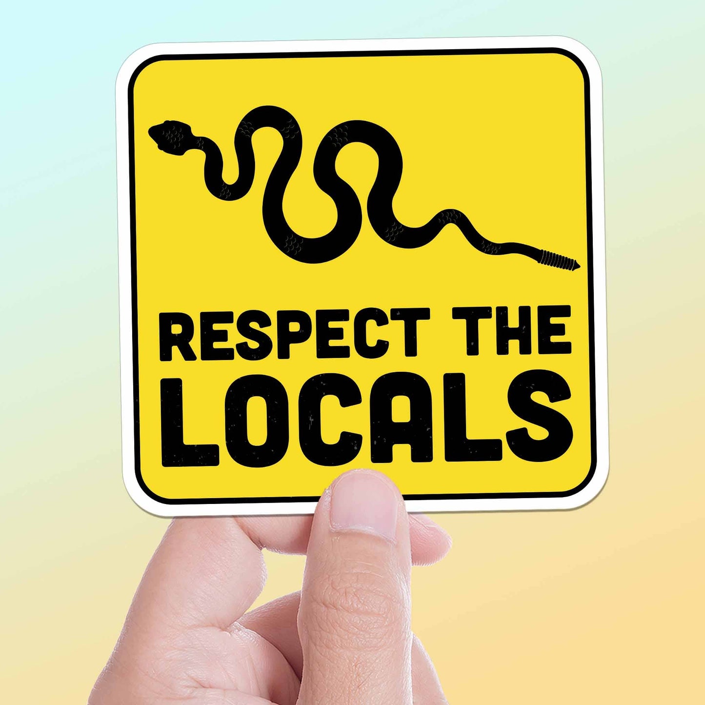 Respect the Locals Rattlesnake Sticker